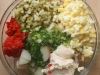 Krompir salata sa mladim lukom i kuvanim jajima